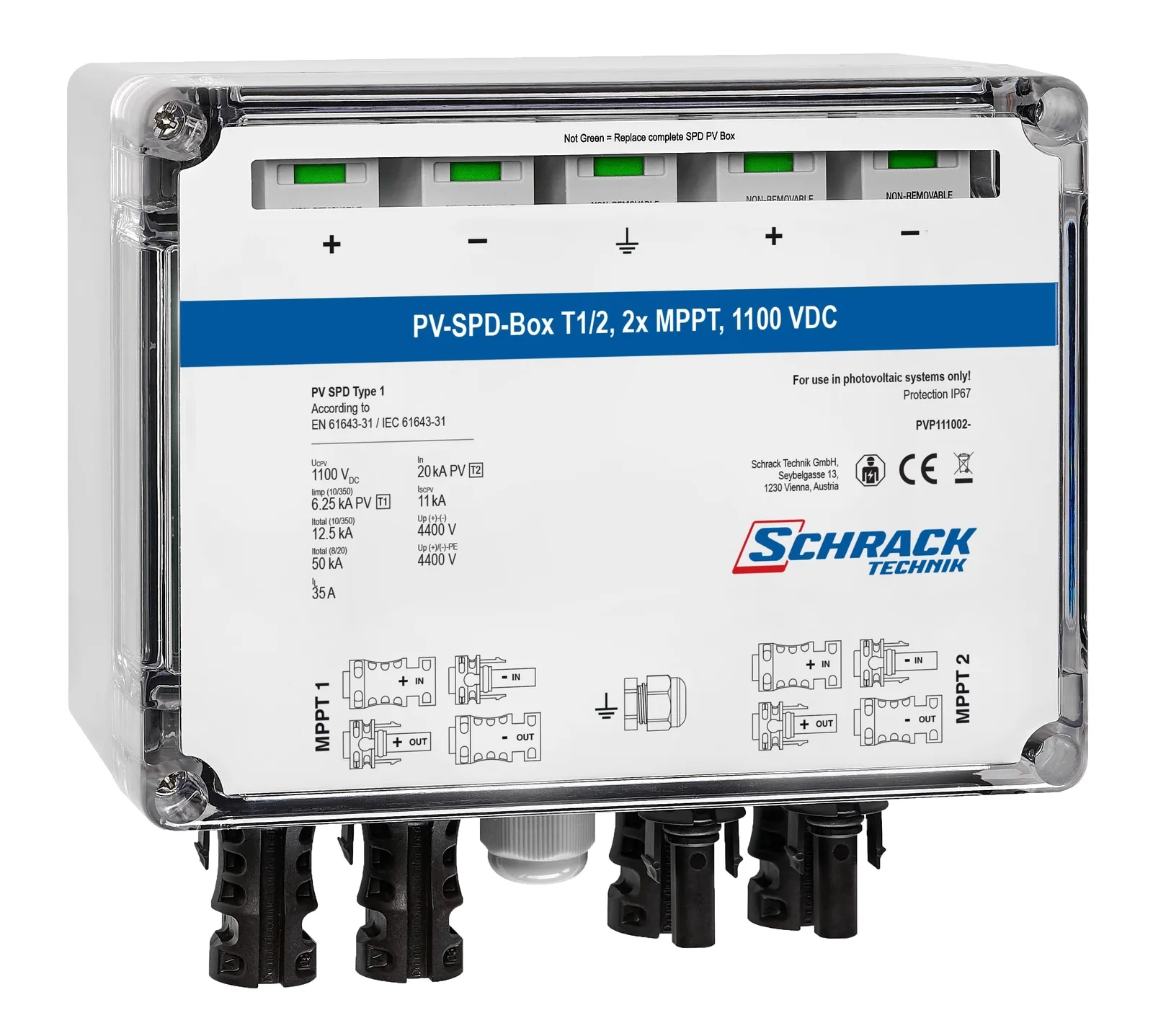 Odv. pren. T1/2 2x MPPT 1100 VDC