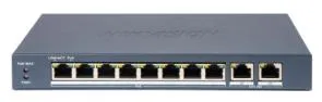 Smart PoE switch sa 8 portova. 8 × 10/100 Mbps portova, i 2 ×